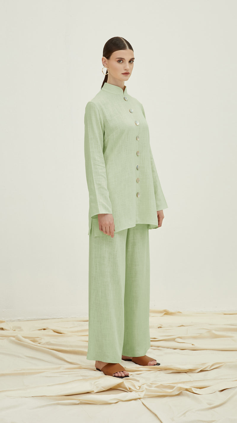 cordelia woman linen set green