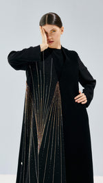 Petal inspired high neck Abaya